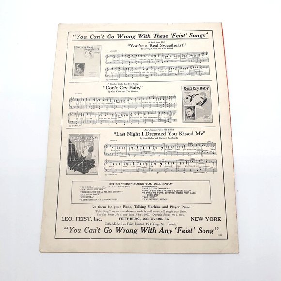 Vintage Sheet Music 1928 Chiquita Waltz Piano Voice Ukulele - Picture 4 of 4